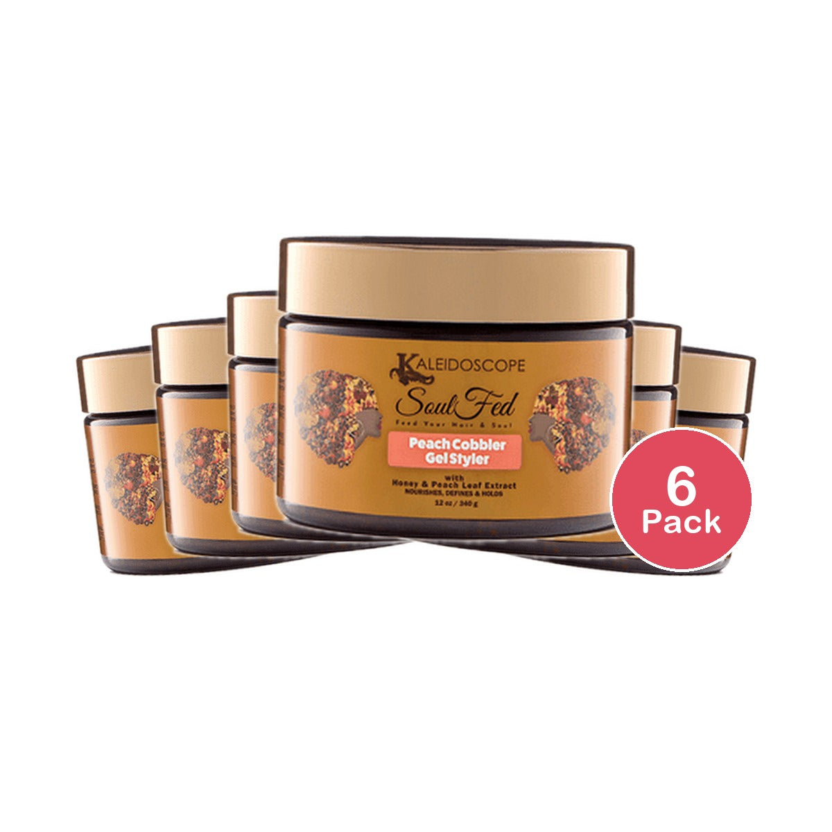 Kaleidoscope SoulFed Peach Cobbler Gel Styler 12 Oz (Pack of 6)
