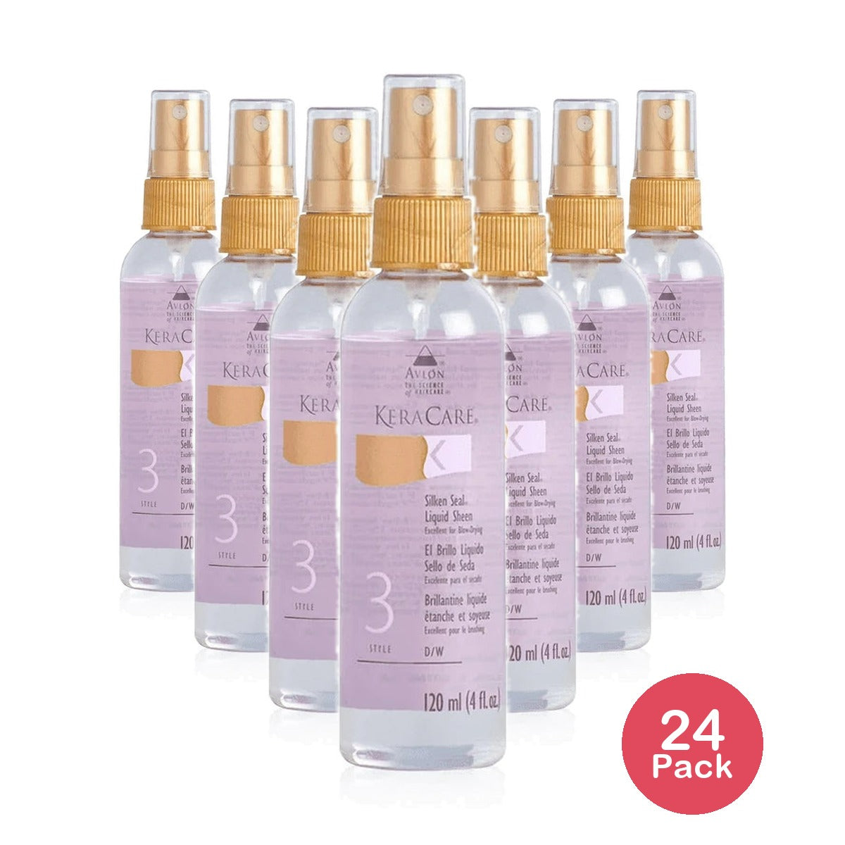 KeraCare Silken Seal Liquid Sheen by Avlon for Unisex - 4 oz Spray 4 Fl. Oz (Pack of 24)