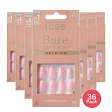 KISS Bare But Better Premium Press-On Nails Spicy (Pack of 36)
