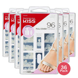 Kiss Full Cover Toenails Short Length 2.4oz (Pack of 36)