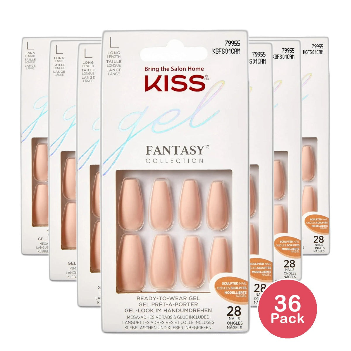 Kiss Gel Fantasy Ready to Wear Sculpted Gel Nails 4 The Cause 0.96oz (Pack of 36)