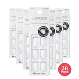 KISS imPRESS Color Press-On Fake Nails - Frosting - 30ct (Pack of 36)