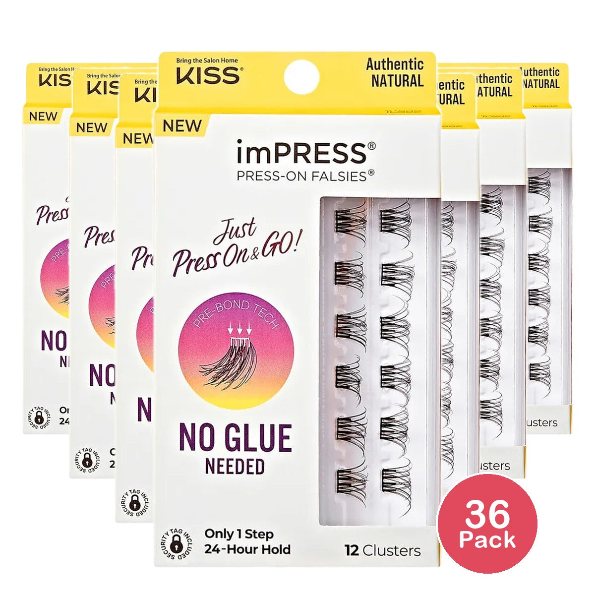 Kiss Impress False Eyelashes Lash Clusters Falsies 1Ct 0.32Oz (Pack Of 36)
