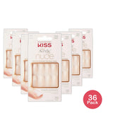 Kiss Salon Acrylic Nude French False Nail Kit Leilani 2.08oz (Pack of 36)