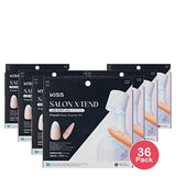 KISS Salon X-Tend Gel Press-On Nails Medium Oval Pure (Pack of 36)
