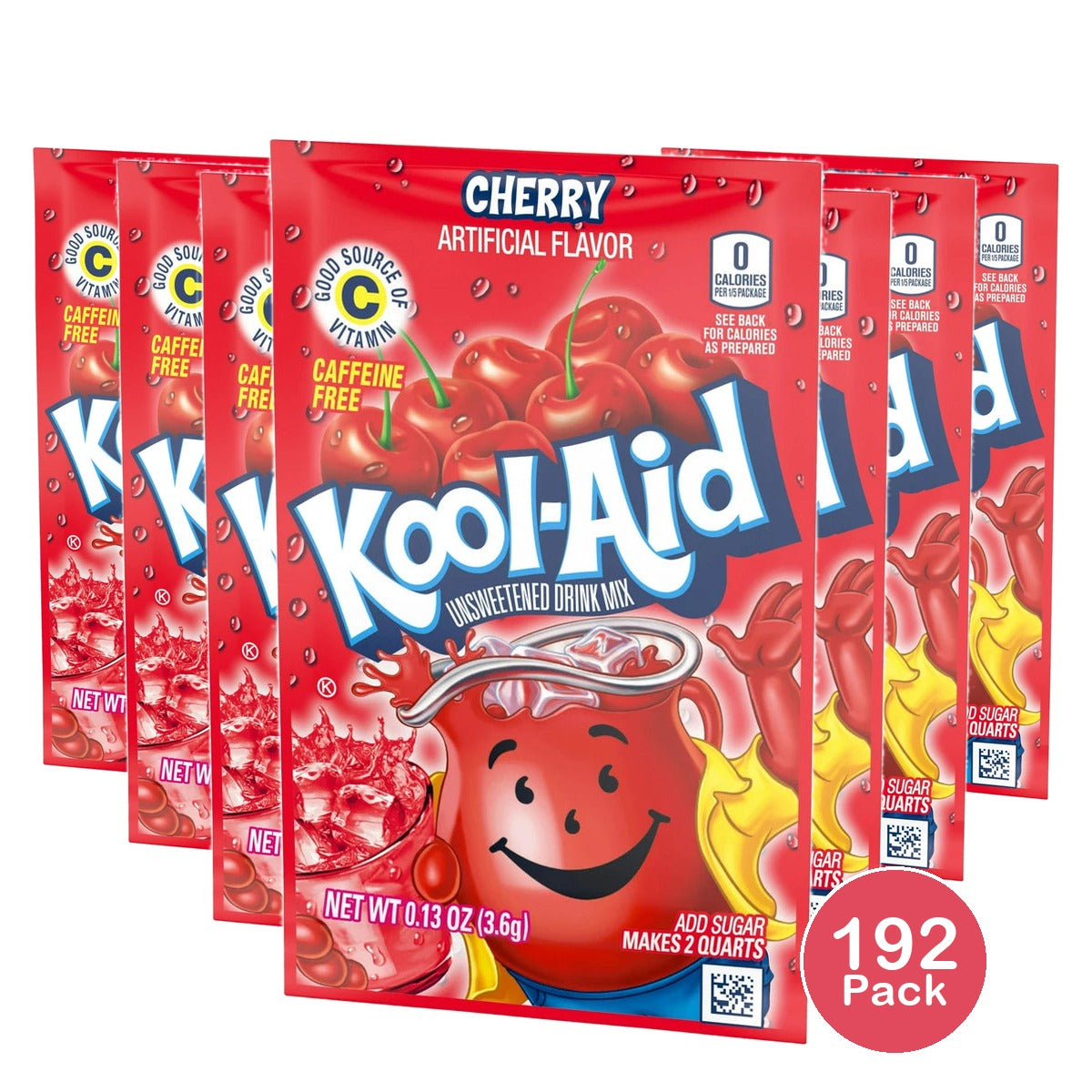 Kool-Aid - Unsweetened Cherry Soft Drink Mix 0.13 Oz (Pack of 192)