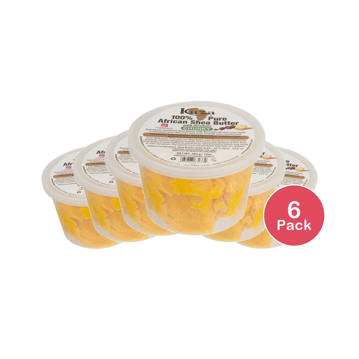 Kuza African Shea Butter 10 Oz (Pack of 6)