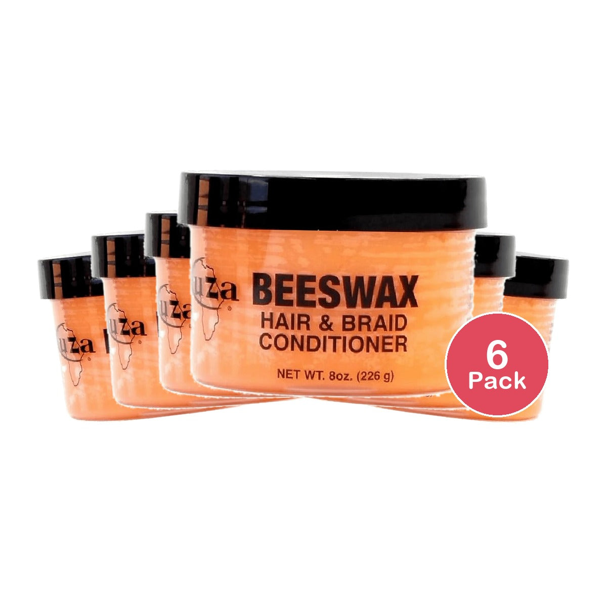 Kuza Beeswax Hair & Braid Conditioner 8 oz (Pack of 6)