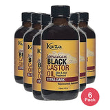 Kuza Jamaican Black Castor Oil Argan Skin & Hair Treatment 8 Oz (Pack of 6)