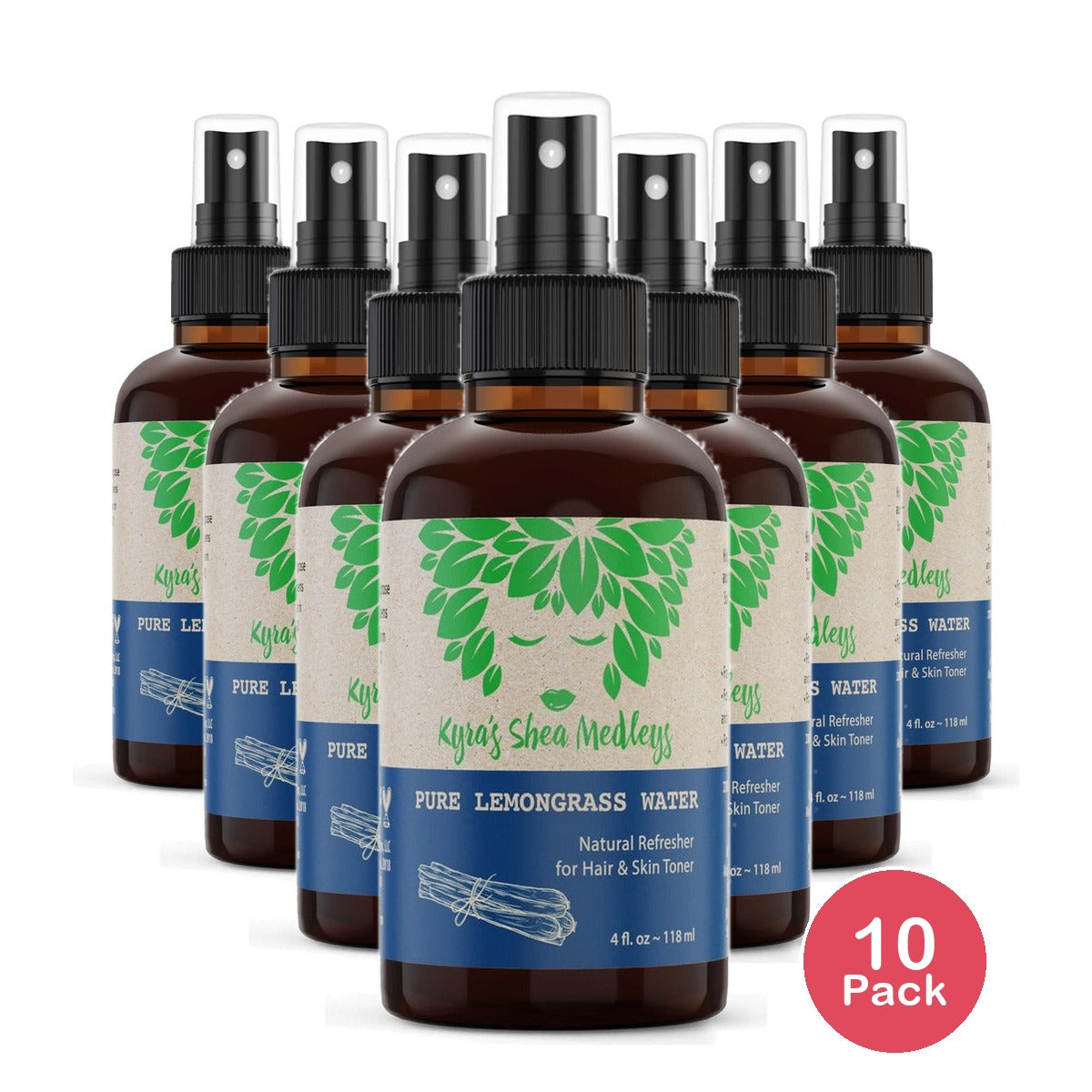 Kyra's Shea Multiuse Lemongrass Water Mist 4 Oz (Pack of 10)