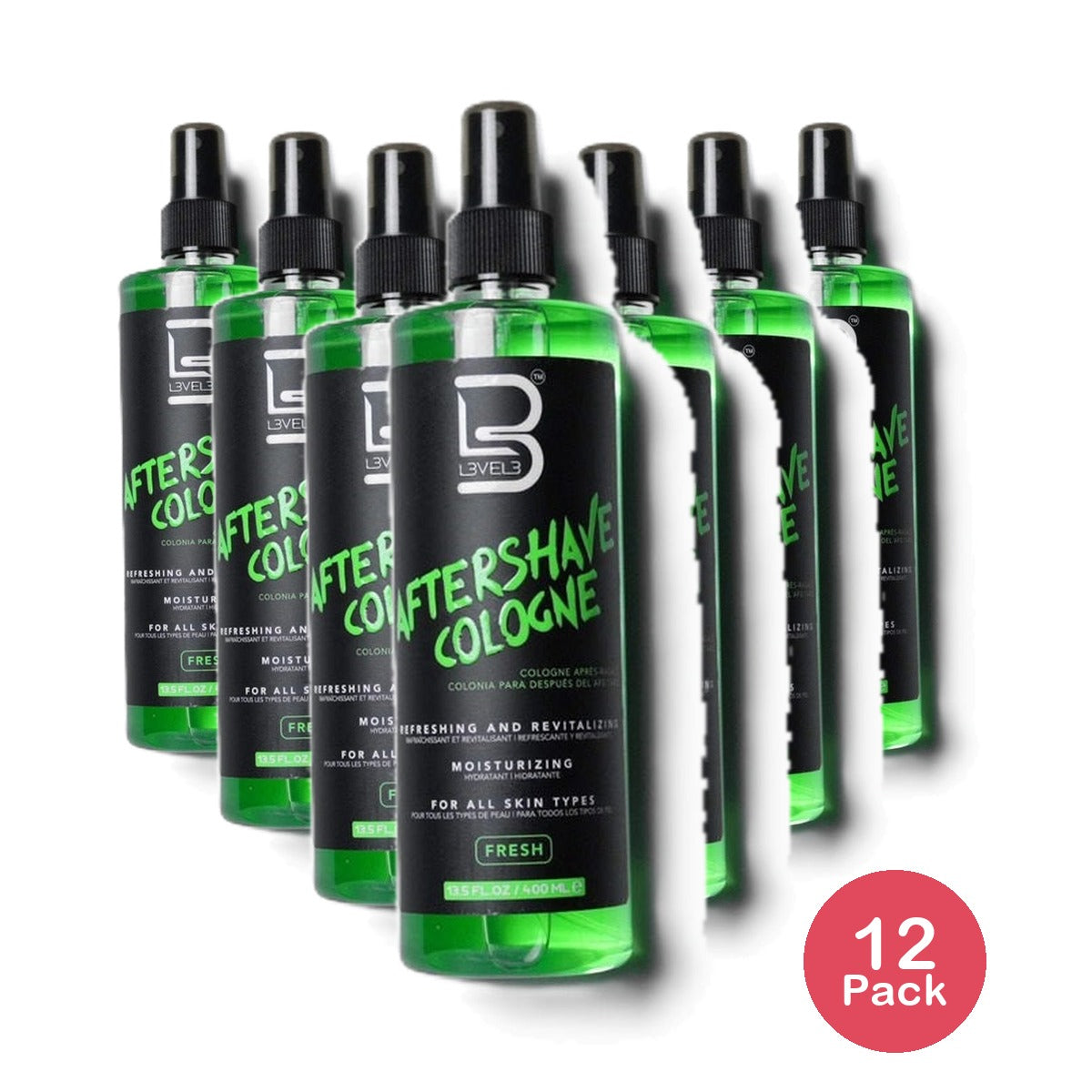 L3VEL3 Aftershave Cologne Fresh 13.5 Oz (Pack of 12)
