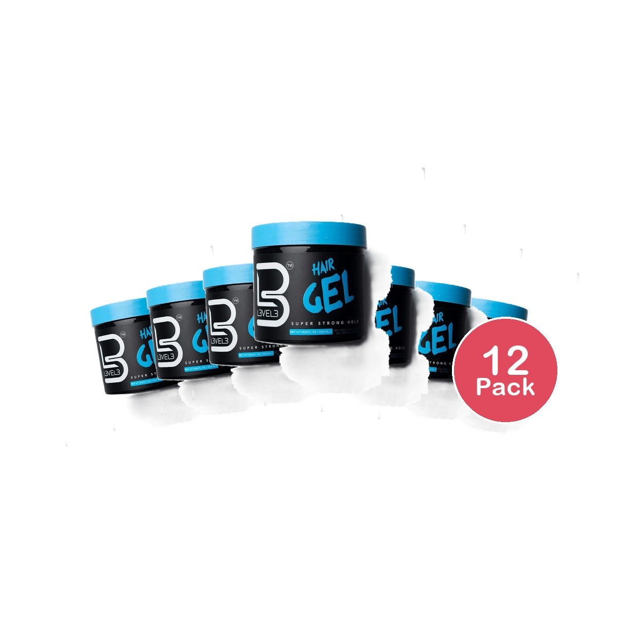 L3VEL3 Hair Styling Gel 33.8 Oz (Pack of 12)