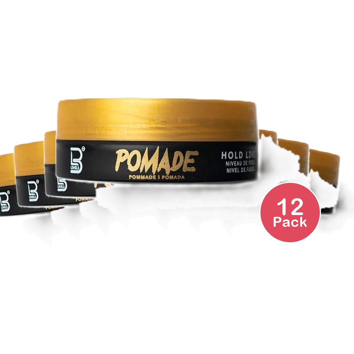 L3VEL3 Hair Styling Pomade 5 Oz (Pack of 12)
