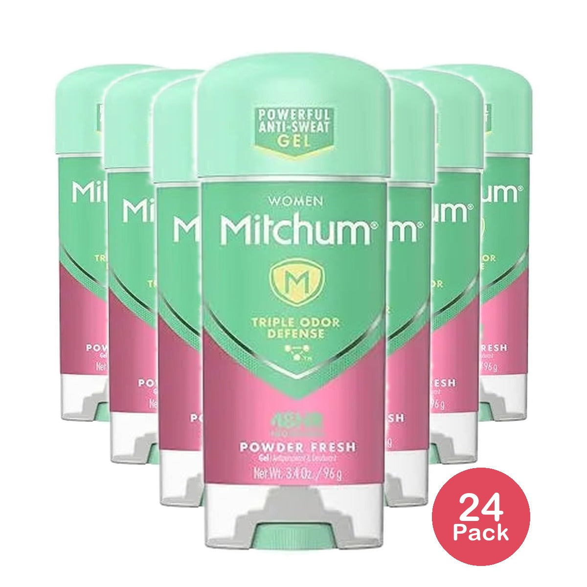 Lady Mitchum Clear Gel Antiperspirant And Deodorant Powder Fresh3.4Oz (Pack of 24)