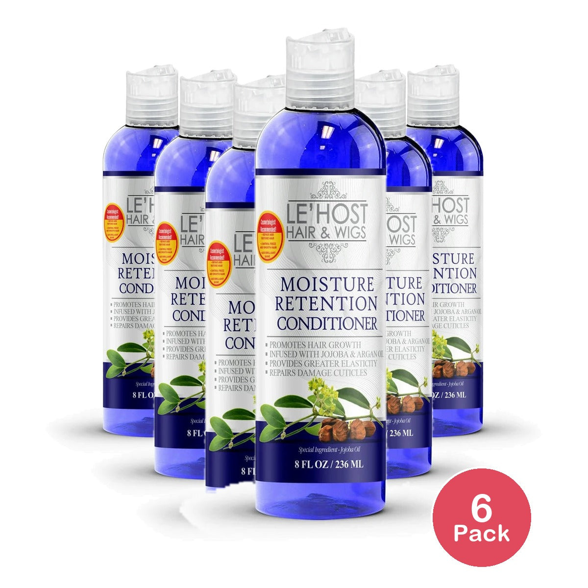 Le Host Moisture Retention Conditioner 7-in-1 Hair Treatment for Hair & Wigs 8 Oz (Pack of 6)
