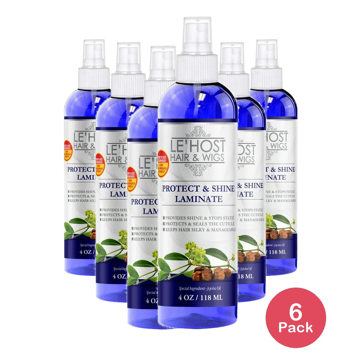 Le Host Protect & Shine Hair Laminate Heat Styling Protection with Frizz Control 4 Oz (Pack of 6)