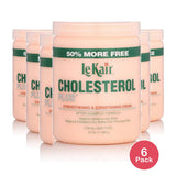 LeKair Cholesterol Plus Strengthening & Conditioning Cream - 24 fl oz 24 Oz (Pack of 6)