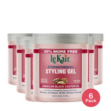 Lekair Style Gel Black Castor 20 Oz (Pack of 6)