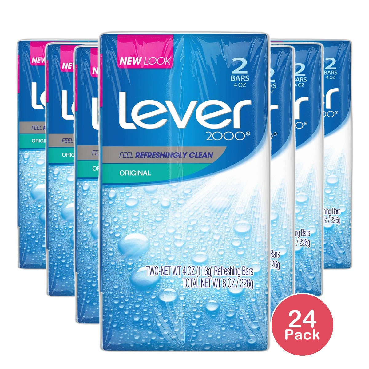 Lever 2000 Bar Soap Original Perfectly Fresh 4.5Oz Bars (Pack of 24)