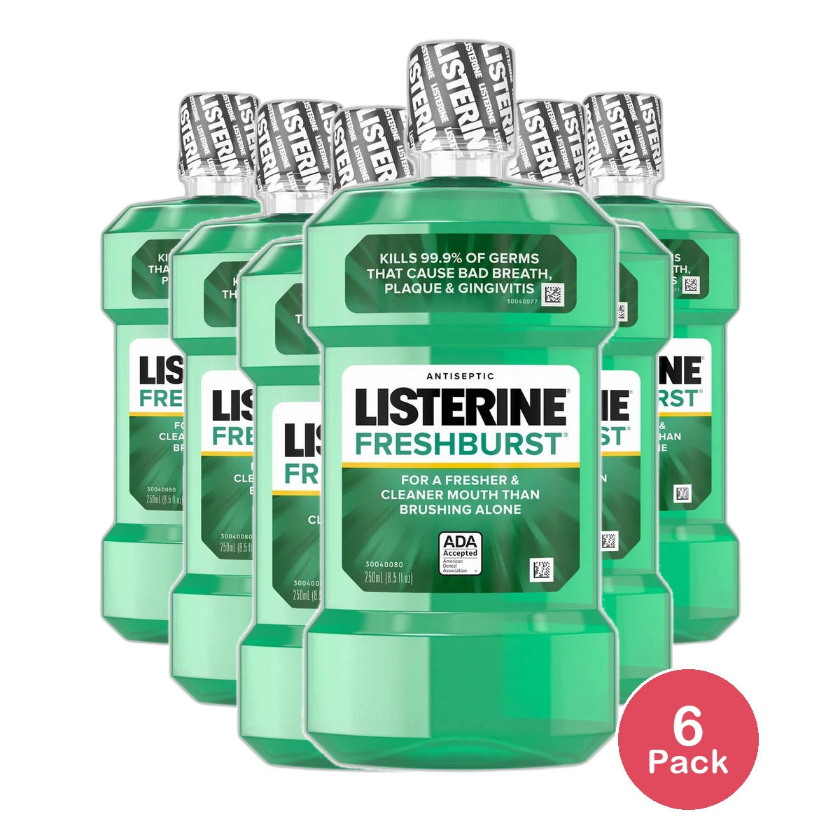 Listerine Fresh Burst Antiseptic Mouth Wash 8.5Oz (Pack of 6)