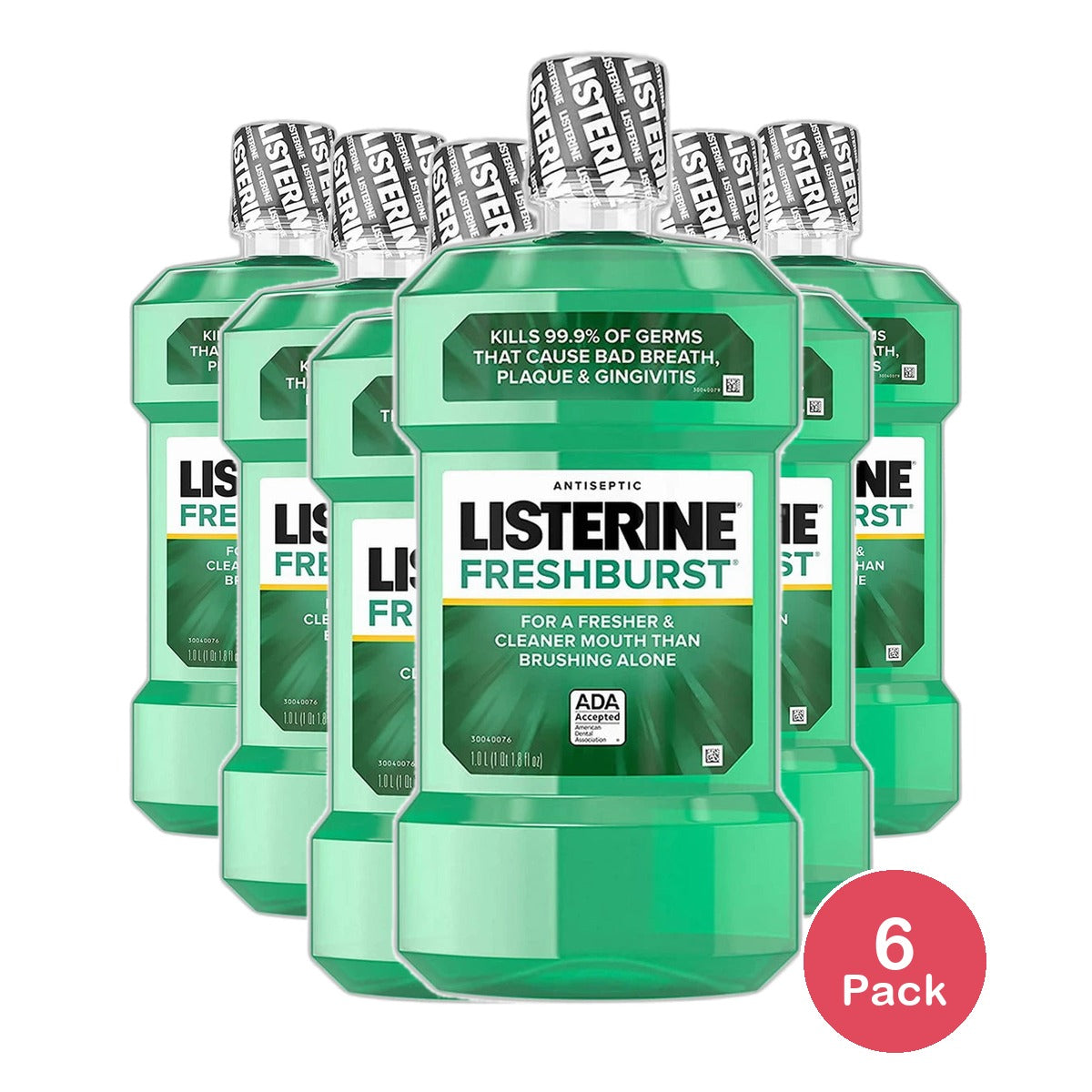 Listerine Freshburst Antiseptic Mouthwash 1 Liter 1.8Oz (Pack Of 6)