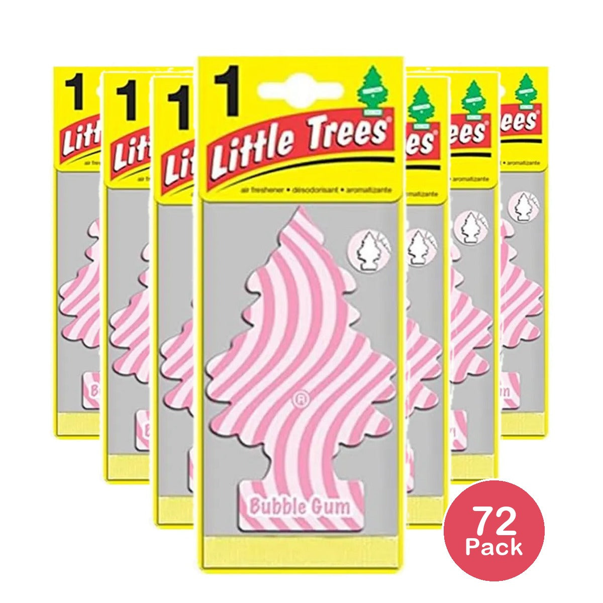 Little Trees Car Air Freshner Bubble Gum 0.63Oz (Pack of 72)