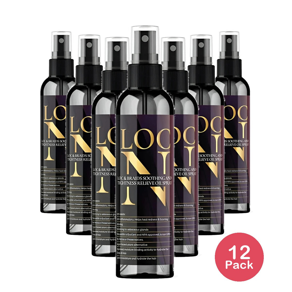 Loc N Loc & Braids Soothing And Tightness Relieve Oil Spray 8 Oz Hair Styling (Pack of 12)