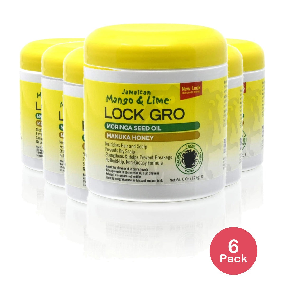 Lock Gro By Jamaican Mango & Lime Hair Care 6 Oz  (Pack of 6)
