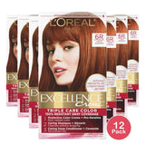 Loreal Excellence Triple Protection Hair Color Creme 6R Light Auburn1 Ea 10.4oz (Pack of 12)