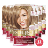 Loreal Excellence Triple Protection Hair Color Creme 8 Medium Blonde 1 Kit 10.4oz (Pack of 12)