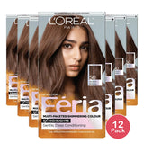 Loreal Feria Multi Faceted Shimmering Haircolor 50 Medium BrownKit 71249230015 6.3OZ (Pack of 12)