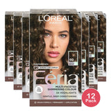 Loreal Feria Multi Faceted Shimmering Haircolor 60 Crystal Brown Light Brown1 Ea 71249230015 (Pack of 12)