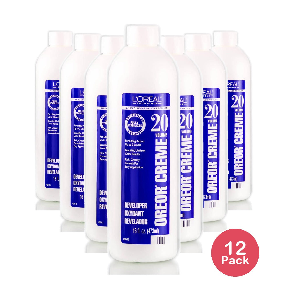 L'Oreal Paris 20 Volume Creme Developer 16 Oz (Pack of 12)