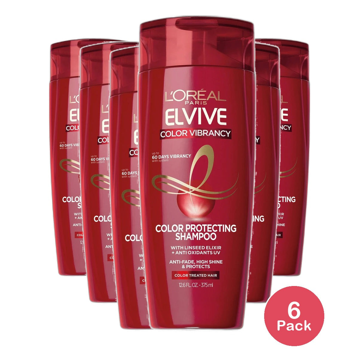Loreal Paris Advanced Haircare Color Vibrancy Intensive Protecting Hair Shampoo 12.6Oz (Pack of 6)