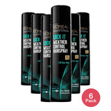 L'Oreal Paris Advanced Hairstyle Lock It Weather Control Hairspray 8.25 Oz (Pack