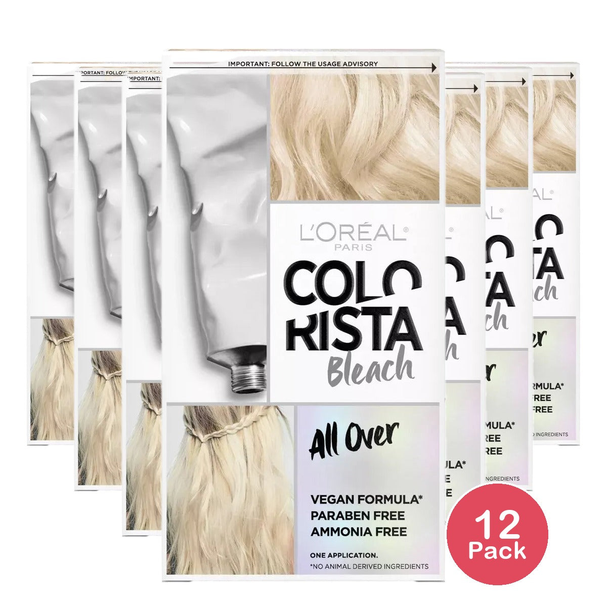 LOreal Paris Colorista All Over Hair Color Spray Bleach 9.6oz (Pack of 12)