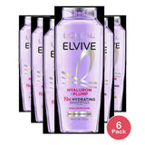L'Oreal Paris Elvive Hyaluron Plump Hydrating Shampoo with Hyaluronic Acid 12.6 fl oz (Pack of 6)