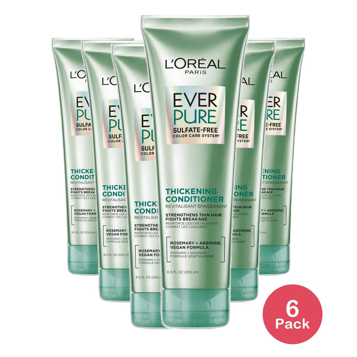 Loreal Paris Ever Strong Sulfate Free Thickening Hair Conditioner 8.5Oz (Pack of 6)