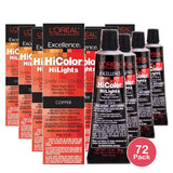 L'Oreal Paris Excellence HiColor Copper 1.2 Oz (Pack of 72)