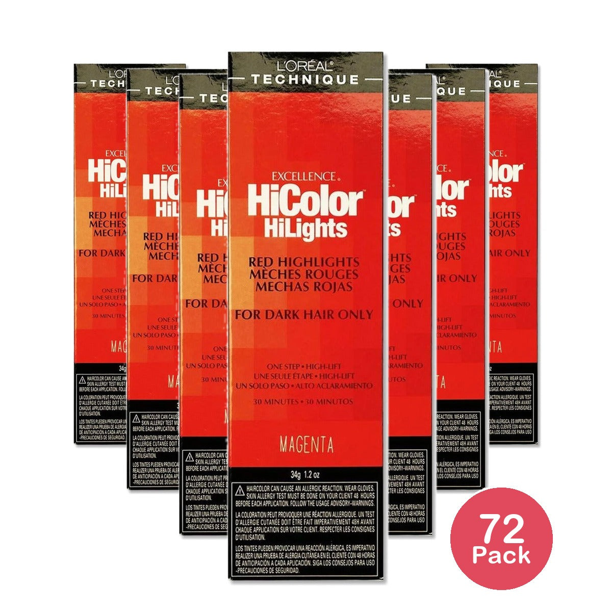 L'Oreal Paris Excellence HiColor Magenta 1.2 Oz (Pack of 72)