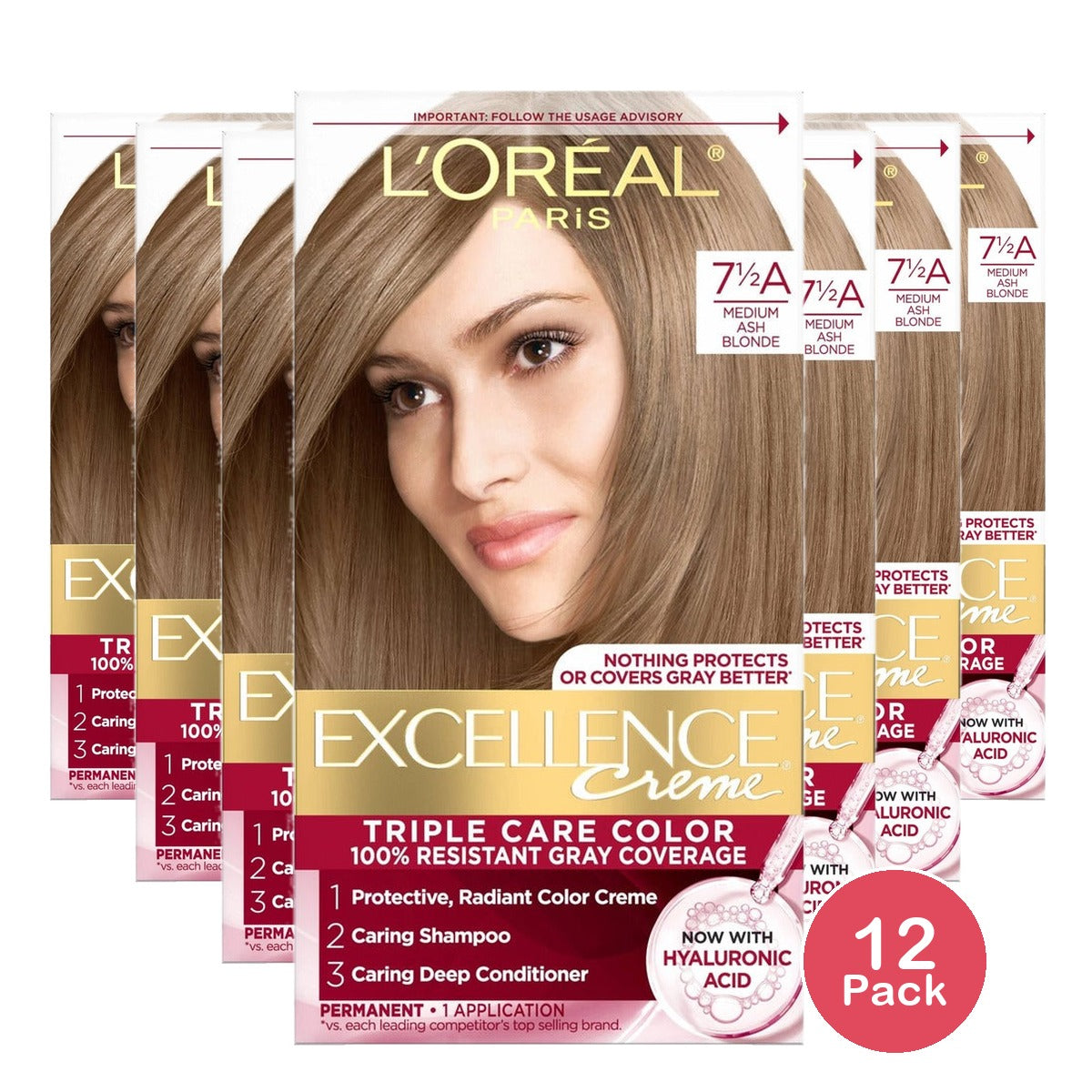 L'Oreal Paris Excellence Triple Protection Permanent Hair Color 6.3 Fl Oz (Pack
