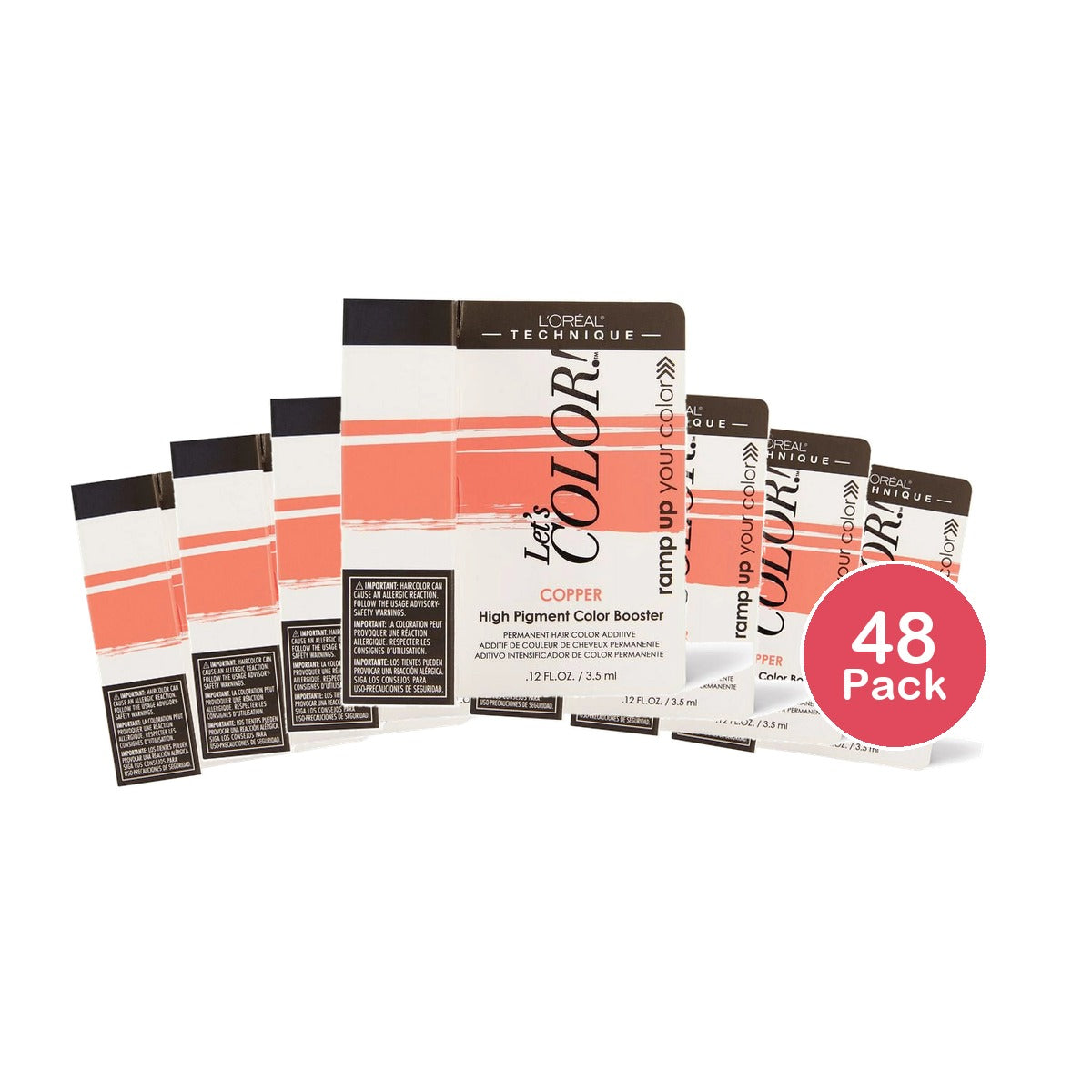 L'Oreal Paris Let's Color Copper Booster 0.12 Oz (Pack of 48)