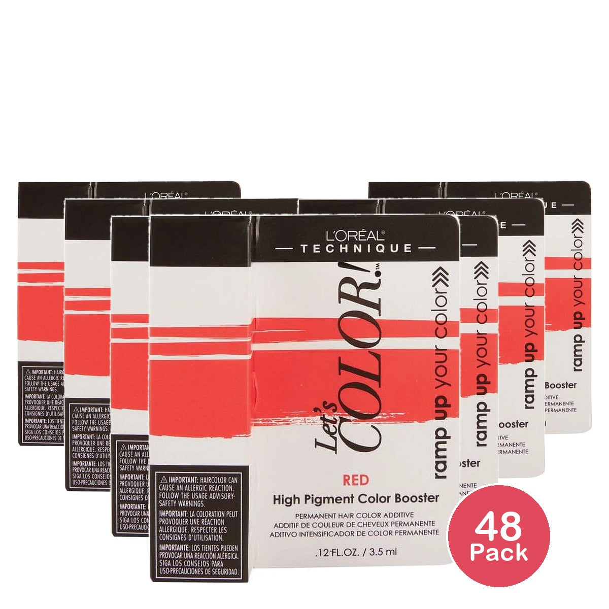 L'Oreal Paris Let's Color Red Booster 0.12 Oz (Pack of 48)