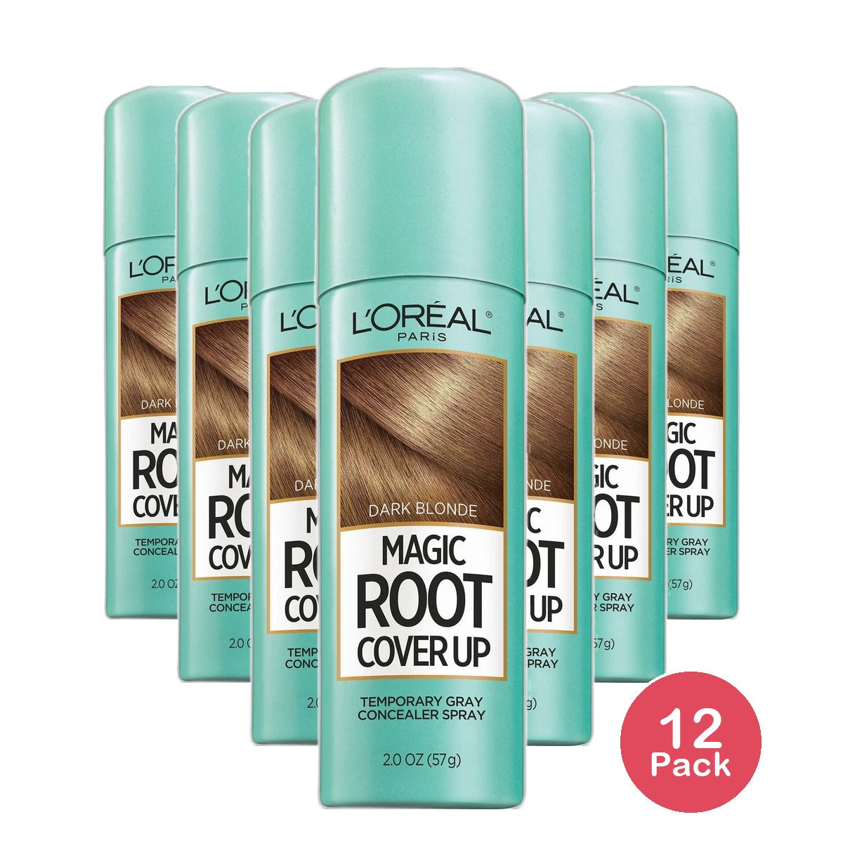 L'oreal Paris Magic Root Cover Up Gray Concealer Spray Dark Blonde 2Oz (Pack of 12)
