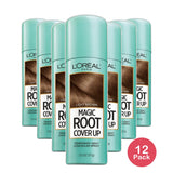 LOreal Paris Magic Root Cover Up Temporary Gray Concealer Spray Light Brown 2Oz (Pack of 12)