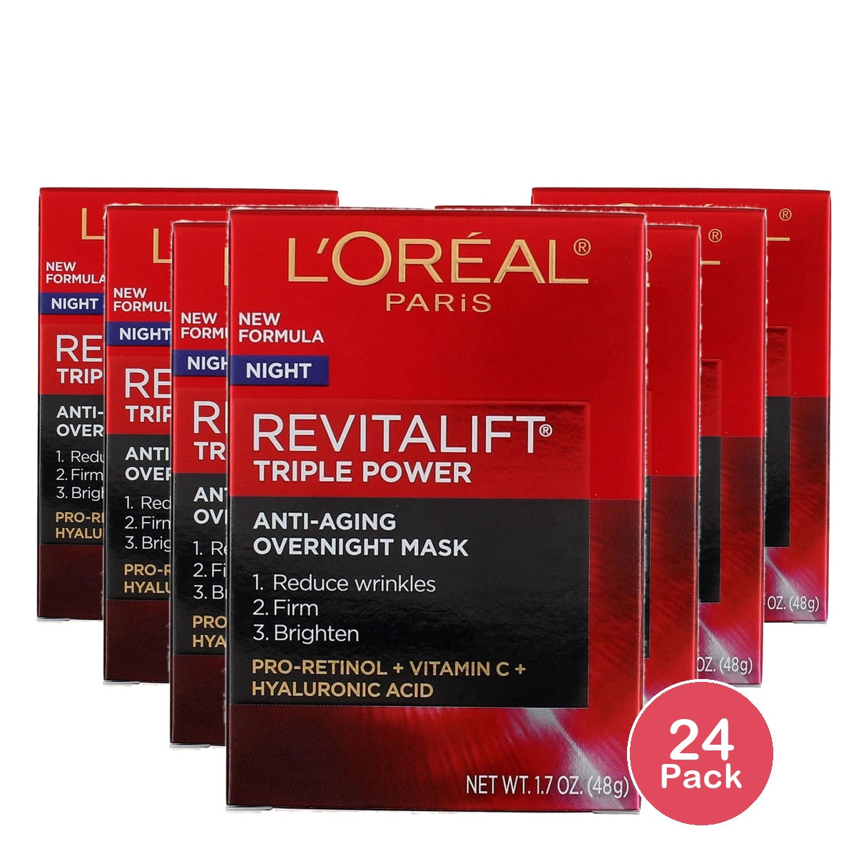 L'Oreal Paris Revitalift Triple Power Anti-Aging Night Cream - 1.7 Oz (Pack of 24)