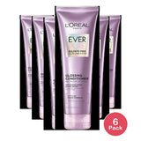 L'Oreal Paris Sulfate Free Glossing Conditioner Smooths 8.5 Ounce Squeeze (Pack of 6)