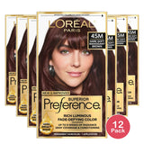 Loreal Paris Superior Preference Luminous Fade Defying Color 4Sm Dark Soft Mahogany Brown 8Oz (Pack Of 12)
