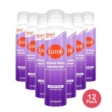 Lume Whole Body Deodorant Spray 3.6 Oz (Pack of 12)