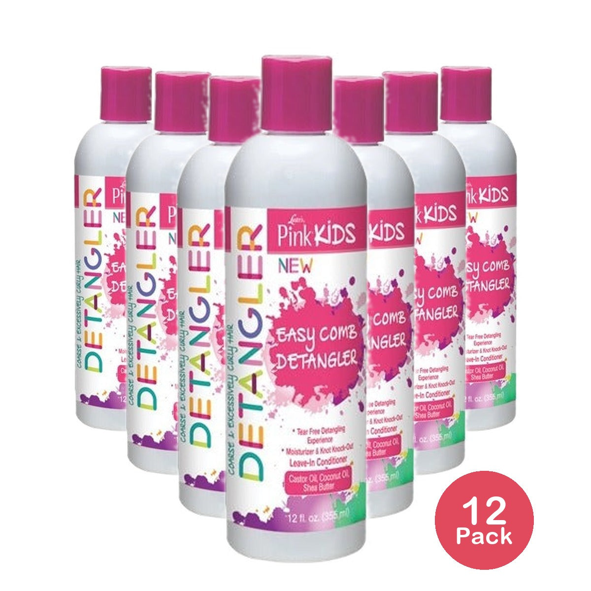 Luster's Pink Kids Easy Comb Detangler 12 Oz (Pack of 12)